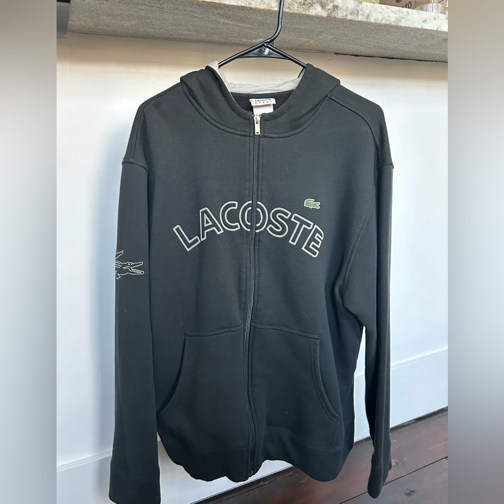 Black Lacoste hoodie sweatshirt